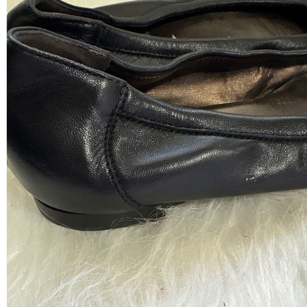 AGL Attilio Giusti Leombruni Black Leather Patent Ballet Flats Buckle Detail 8.5 - Picture 4 of 9